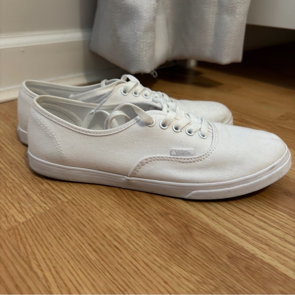 Vans White Low-Top Canvas Sneakers